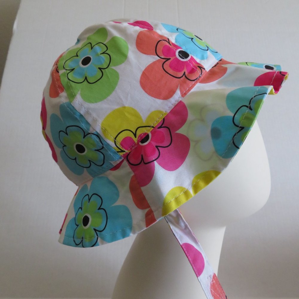 🎉🎉🎉HP🎉🎉🎉 Jumping Beans White Floral Fun Hat - 6-18 Months, EUC